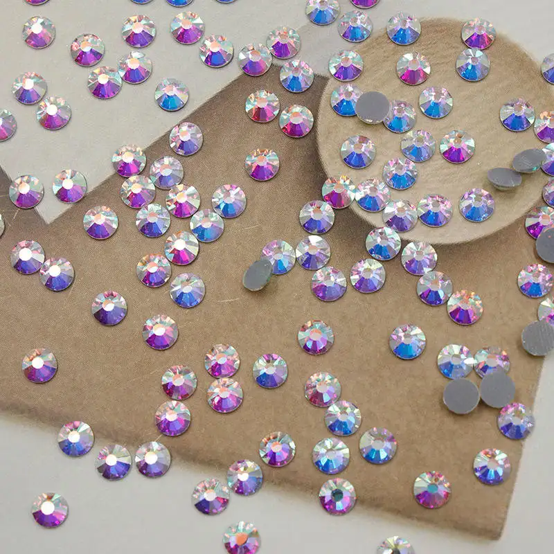 Paso Sico-Apliques de diamantes de imitación para camisa, diseños de ropa de gelatina, 12 cortes, barato, ss10 AB