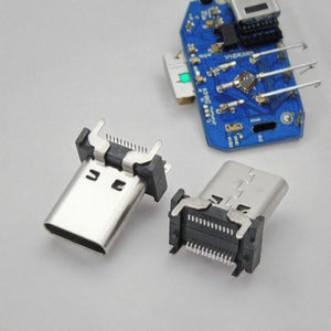 USB C 2.0 암 커넥터 15mm 높이 수직 SMT 유형 C 충전 케이블 포트 높은 가시성 USB 커넥터 - Product Image 3