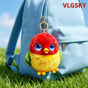 Jouet en peluche VLGSKY, oiseau rouge, jaune, vert, animal en peluche doux, 11CM-30CM, jouet unisexe pour enfants, utilisation en fête - Product Image 1