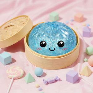 ของเล่นบีบตุ๊กตาเกี๊ยวกลิตเตอร์ ยางเทอร์โมพลาสติก สำหรับกล่องอบไอน้ำหน้า ขนาด 8.5 ซม. บรรเทาความวิตกกังวล บีบเล่นเพลินๆ คลายเครียด - Product Image 5