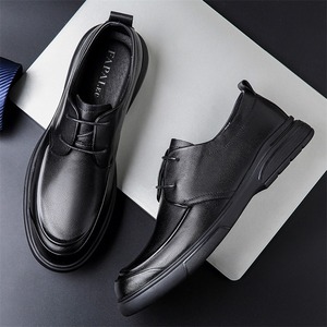 Zapatos Derby Negros de Primera Calidad para Hombre, Formales de Negocios, Antideslizantes, con Cordones, de Cuero Genuino, Talla Grande, Estilo Moderno y Versátil - Product Image 3