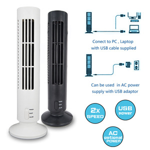 Ventilateur tour sans pales USB avec moteur DC, fonctionnement silencieux pour la maison et le bureau, options de couleurs blanc et noir - Product Image 4