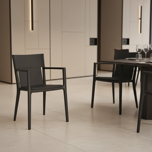 Fauteuil de salle à manger moderne et stable en cuir rembourré, design élégant, pour la maison et l'hôtellerie - Product Image 6