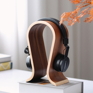 Classico supporto per cuffie <span class=keywords><strong>scuro</strong></span> in legno naturale decorazioni per la casa decorazioni per la casa - Product Image 3