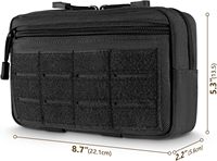 Pochette tactique MOLLE en nylon personnalisée, 3 compartiments, sac banane découpé au laser, organisateur modulaire horizontal
