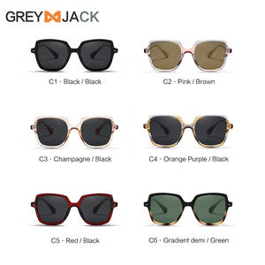 Gafas de Sol para Mujer Grey Jack, UV400 Polarizadas, Montura de PC, Lentes TAC Transparentes Incoloras, Montura Grande, Estilo Moderno - Product Image 3
