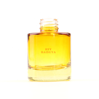 Bouteilles d'huiles en verre transparent épais de luxe fond plat marque privée personnalisée 3ml 10ml 1oz 2oz collier plaqué bouchon compte-gouttes parfum