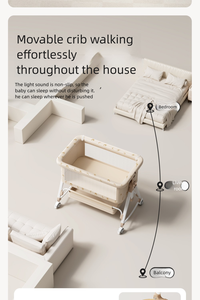 Cuna de bebé portátil multifuncional de diseño moderno, cuna plegable para recién nacidos, cama BB de Metal suave para niños, dormitorio de Hospital - Product Image 4