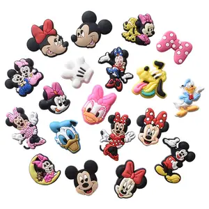 Croc original shoe charms mickyed mouse Minnied Mouse Cat Slippers diy charm for fashion-accessories baby shoe charm