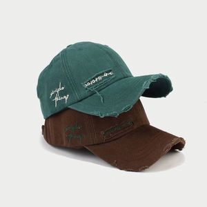 Gorra de Béisbol Desgastada de Estilo Nuevo para Hombre y Mujer, Gorra Casual de Papá de 6 Paneles, Gorra Deportiva Sin Estructura - Product Image 1