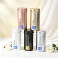 Flacon vide rechargeable en aluminium de haute qualité (60 ml-300 ml) avec bouchon à vis, qualité alimentaire, pour vitamines, capsules, médicaments et compléments alimentaires