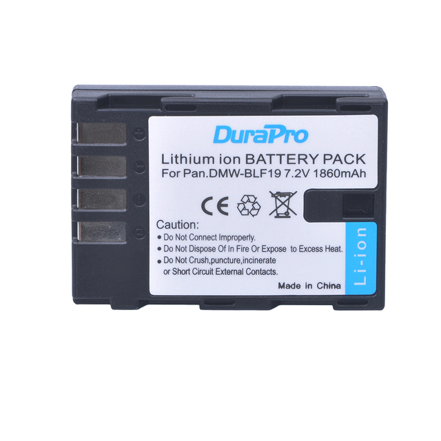 DMW-BLF19 BLF19 BLF19e BLF19PP 1860mAh Battery for Pana Sonic Lumix GH3, GH4, GH5, GH5 S, G9 Camera