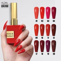 Vernis à ongles gel UV KUDAN Soak Off 12ml, OEM ODM, flacon personnalisé avec logo, 5000 couleurs, approvisionnement en gros, CPNP HALAL ISO22716 pour salon de manucure