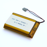Batterie LiPo rechargeable à semi-conducteurs certifiée UL1642 CE 3,7 V 2400 mAh, pochette A&S Power AS553640, 500 cycles