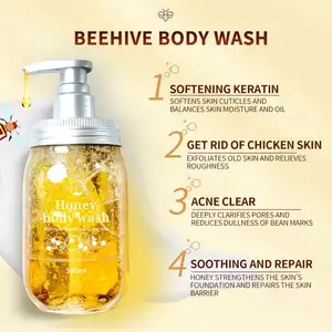 Nouveau produit Gel douche parfumé au <span class=keywords><strong>miel</strong></span> pour le corps Nettoyage de la peau Hydratant Nourrissant Produits de <span class=keywords><strong>bain</strong></span> pour adultes - Product Image 4