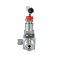 Vanne à aiguille haute pression HI-TEK HK pour l'eau, filetage interne 1/2 NPT avec bouchon de purge, haute température