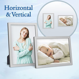 2024 nuevo marco de fotos de plástico personalizado decoración familiar marco de fotos plateado en tamaños PS 4x6 5x7 11x14 8X10 hecho de madera - Product Image 3