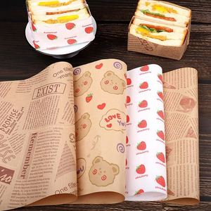 Papel Antigrasa Impreso Personalizado para Restaurantes, Papel para Envolver Alimentos Sin Recubrimiento Antiadherente para Pasteles, Sándwiches, Pan y Dulces - Product Image 5