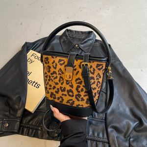 Bolsos de Mano Pequeños con Estampado de Leopardo 2025, Bolsos de Hombro de Diseñador para Mujer, Bolsos de Mano de Marcas Famosas para Mujer, Bolsos de Mano Tipo Cubo para Chica - Product Image 5