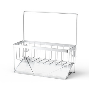 Scaffale portaoggetti multifunzione 304 in acciaio inox per cucina, per spugne, <span class=keywords><strong>detersivi</strong></span> e strofinacci, da lavello - Product Image 1