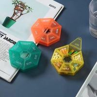 Injectie Plastic Kleine Pil Box Organizer Mini Desktop Draagbaar Voor Woonkamer Slaapkamer Stofdichte Een Week Opbergdozen Bakken