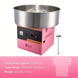 Machine à barbe à papa électrique 1000W avec bol en acier inoxydable pour fête rose - Product Image 6