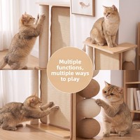 Griffoir vertical en sisal pour chat, résistant à l'usure et aux rayures, avec boule, ne perd pas facilement ses fibres, protège le canapé et les murs, pour l'escalade.