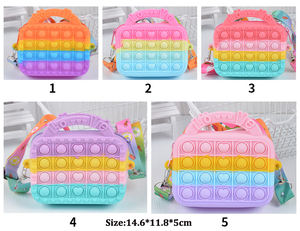 2022 new mouse queen crossbody silicone push pop bubble fidget toy pop itting borse per bambine - Product Image 5