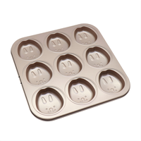 Moule à pâtisserie en forme de patte, 9 cavités, antiadhésif, en acier au carbone, pour four