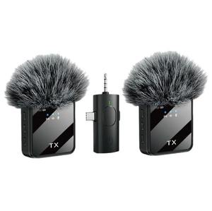 F11-2 F15 Wireless Microphone Connector 3 in 1 HandsFree <strong>Reporting</strong> Wireless Lapel Microphone for Mobile Phone <strong>Street</strong> Interview - Product Image 1