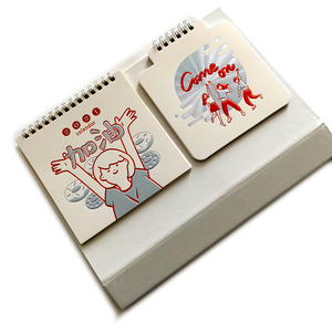 Libro de escritura con impresión personalizada Año Nuevo 2024 Calendario de impresión de diario de escritorio con su diseño - Product Image 5