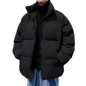 Chaqueta de Invierno para Hombre, de Alta Calidad, con Cuello Alto, Color Sólido, Corte Holgado Informal, Cálida, con Capucha y Cierre - Product Image 5