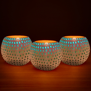 Handcrafted Green Dot Mosaic Glass Jar Soy Wax Scented <b>Candle</b> Premium Home Fragrance <b>Candle</b> for Festive Decor <b>Gifts</b> Wholesale - Product Image 2