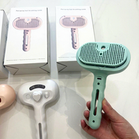 Tondeuse de toilettage pour animaux domestiques à déclenchement rapide, démêlage en profondeur des poils flottants, en acier inoxydable, avec boîte de rangement de protection portable