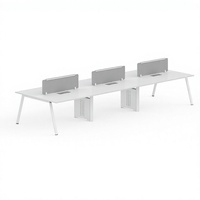 Fabricant ODM professionnel de bureaux modulaires avec panneaux E0 MFC, structure en acier, écran de confidentialité, poste de travail pour centre d'appels