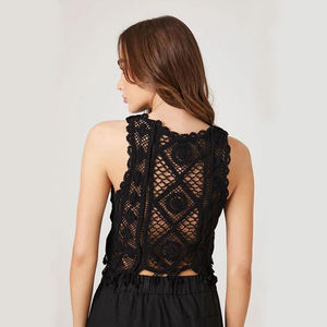 <span class=keywords><strong>Gilet</strong></span> <span class=keywords><strong>sans</strong></span> manches pour femme, style estival, en <span class=keywords><strong>crochet</strong></span>, à découpes - Product Image 6