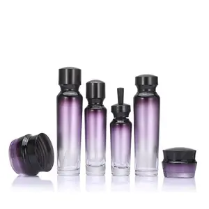 Kozmetik cam cilt bakım ürünleri nokta baskılı kozmetik şişeleri