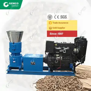 2023 popolare piccola macchina per Pellet di fieno GEMCO a stampo piatto per la produzione di legno di pino, biomassa, segatura, Pellet di carta