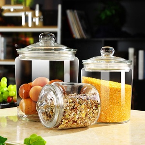 Penjualan Grosir Stoples Kaca Macrostoma Kapasitas Tinggi 1L 2L 4L yang Dapat Disesuaikan, untuk Menyimpan Biskuit, Buah Kering, dan Acar - Product Image 5