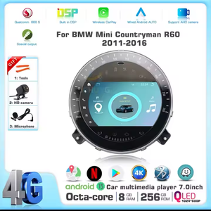 Autoradio multimédia GPS CarPlay TV pour BMW <span class=keywords><strong>Mini</strong></span> R60 2011-2016 avec écran IPS GPS 7 pouces <span class=keywords><strong>4K</strong></span> Android Autosonic - Product Image 2