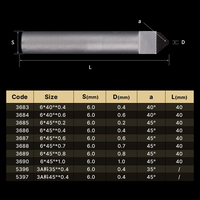 HUHAO 6mm PCD outil de sculpture couteau en acier au tungstène fraise CNC foret acrylique routeur Cutter 5161