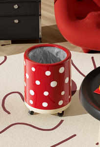 GREENSIDE Cubo de <span class=keywords><strong>basura</strong></span> de doble capa de gran capacidad de alto nivel Diseño de punto de onda de temporada escolar Plástico incorporado para estudiantes - Product Image 6