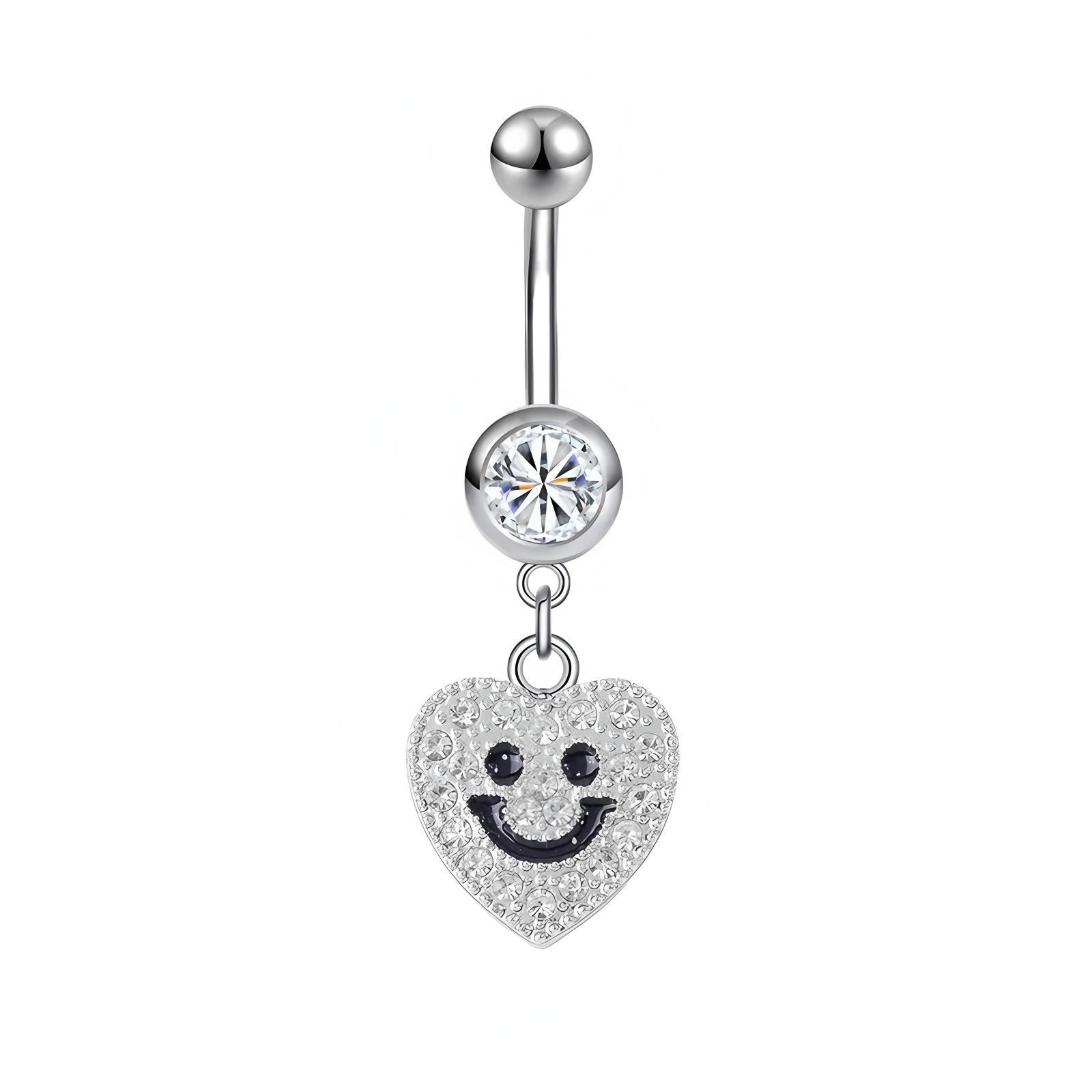 Silver Heart Smiley