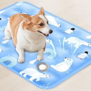 Coussin de refroidissement d'été en plastique Petcore IOT CX05 pour animaux de compagnie, lit de voyage de luxe pour chien, imperméable, portable, doux, résistant aux rayures, motif dessin animé - Product Image 1