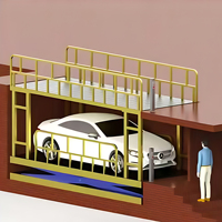 Système de stationnement de garage souterrain à plateforme fixe hydraulique électrique à double pont, élévateur à ciseaux, robuste, personnalisé