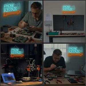 Phone Repair Neon <b>Sign</b> LED indoor hanging ambient light shop <b>sign</b> wall decoration light entrance indicator light luminous <b>sign</b> - Product Image 4