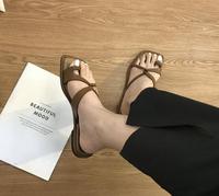NUEVAS Sandalias de Playa de Moda para Mujer, Sandalias Planas con Punta Cuadrada, Pantuflas