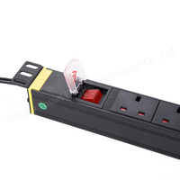 Bloc d'alimentation multiprise (PDU) 1U 6 voies avec interrupteur pour armoire de serveur, personnalisable avec logo, conforme aux normes UKCA CE