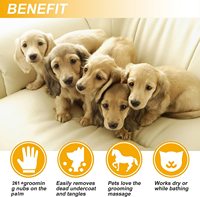 Gants en silicone pour enlever les poils d'animaux, brosse douce pour toilettage, gant anti-chute de poils pour chiens et chats à poils longs ou courts, vente en gros