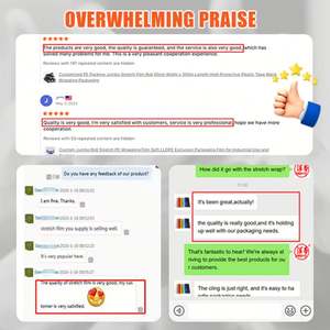 Film plastique agricole de 30 pouces résistant à l'humidité 75cm * 1500m * 25um LLDPE opaque 75cm * 1500m * 25um Film souple et flexible pour balles de foin - Product Image 6